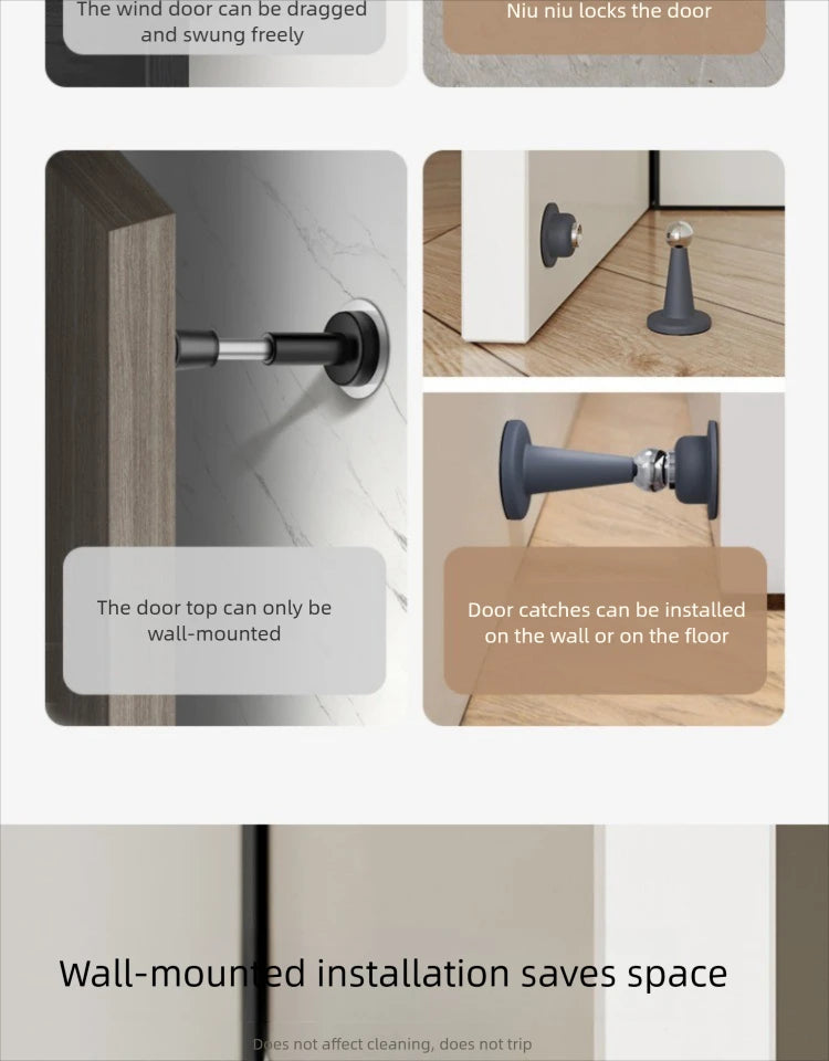 No-Drill Door Stopper for Room Door Wall Protection Anti-Collision Household Silicone Strong Suction Floor Stopper