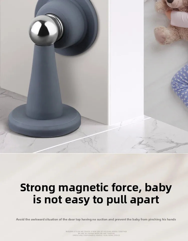 No-Drill Door Stopper for Room Door Wall Protection Anti-Collision Household Silicone Strong Suction Floor Stopper