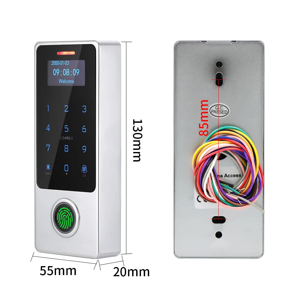 WIFI Support Tuya App Fingerprint Access Controller Keypad Metal Waterproof RFID Card Standalone Door Access Control System
