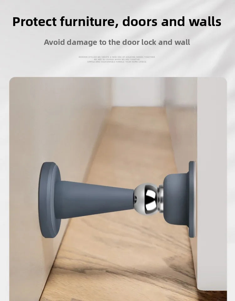 No-Drill Door Stopper for Room Door Wall Protection Anti-Collision Household Silicone Strong Suction Floor Stopper