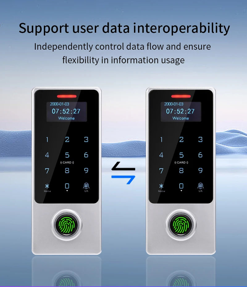 WIFI Support Tuya App Fingerprint Access Controller Keypad Metal Waterproof RFID Card Standalone Door Access Control System