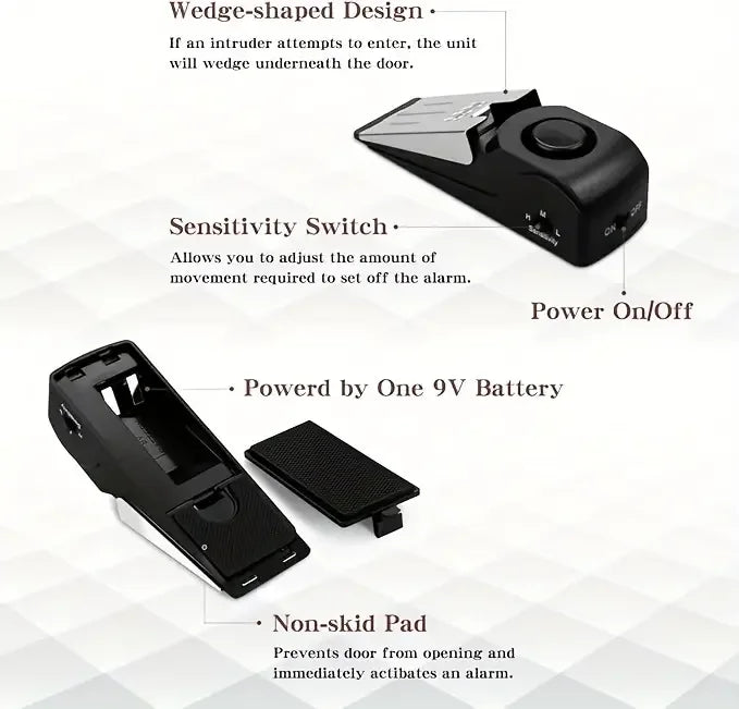 Secure Your Home or Apartment Anywhere with This Portable Door Stop Alarm!