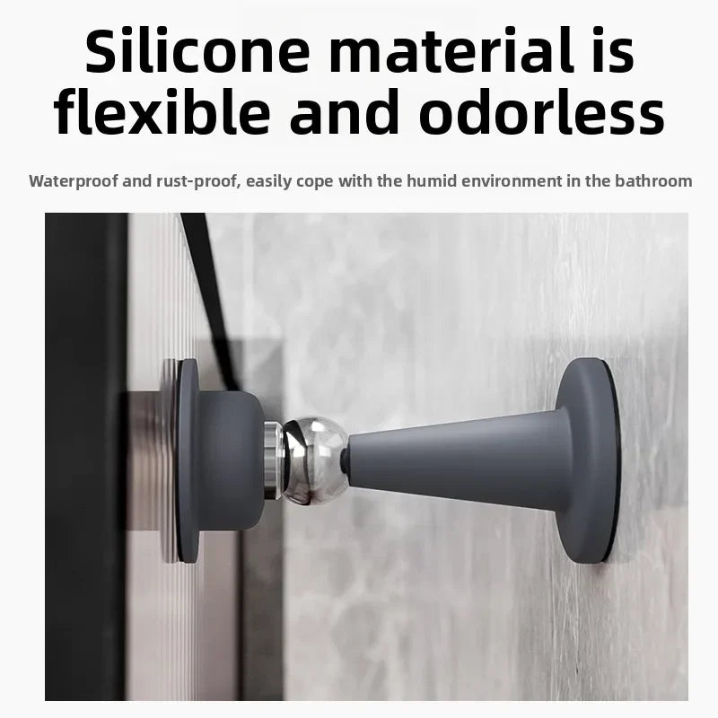 No-Drill Door Stopper for Room Door Wall Protection Anti-Collision Household Silicone Strong Suction Floor Stopper