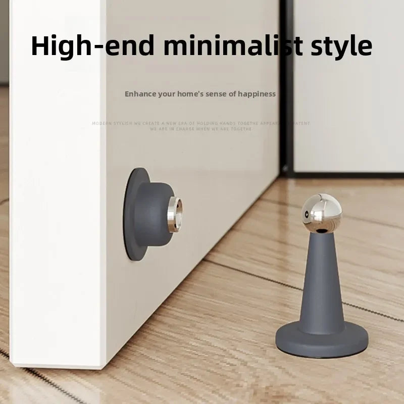 No-Drill Door Stopper for Room Door Wall Protection Anti-Collision Household Silicone Strong Suction Floor Stopper