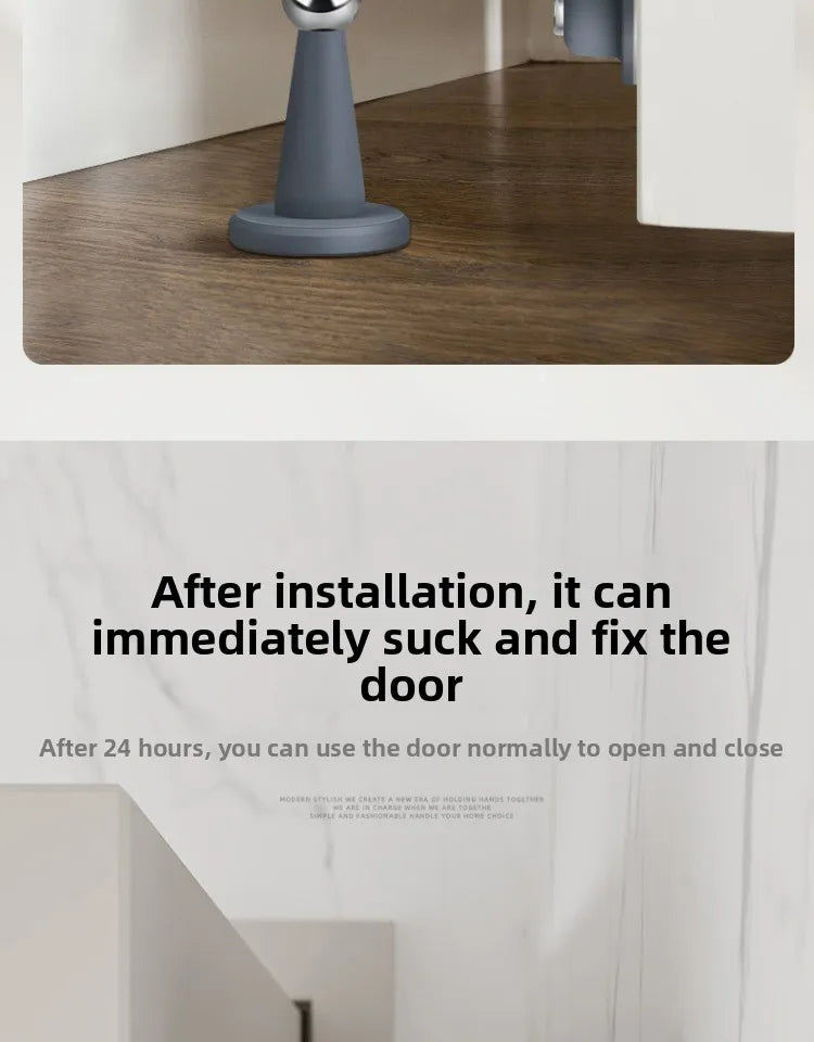 No-Drill Door Stopper for Room Door Wall Protection Anti-Collision Household Silicone Strong Suction Floor Stopper