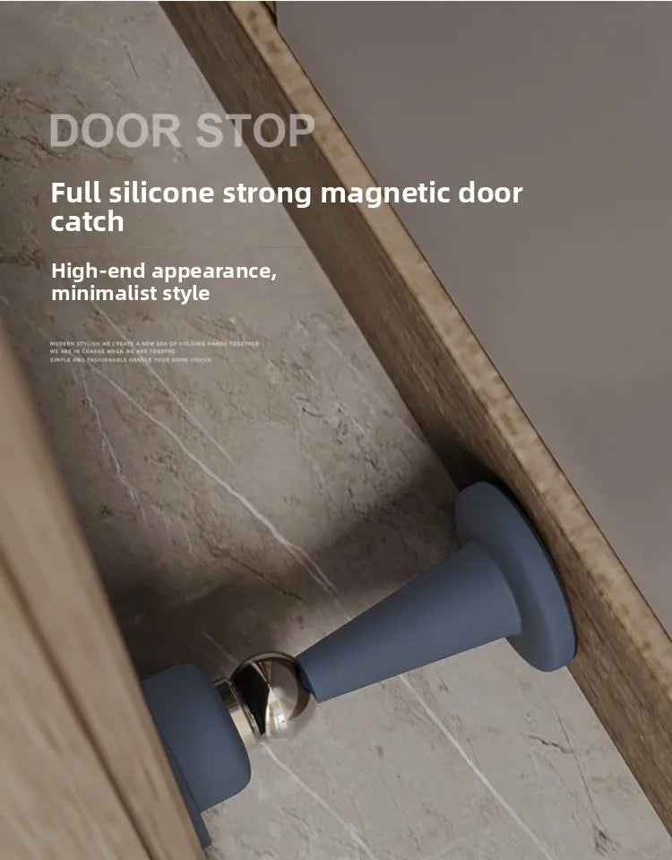 No-Drill Door Stopper for Room Door Wall Protection Anti-Collision Household Silicone Strong Suction Floor Stopper