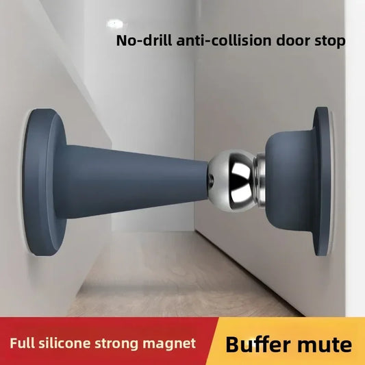 No-Drill Door Stopper for Room Door Wall Protection Anti-Collision Household Silicone Strong Suction Floor Stopper