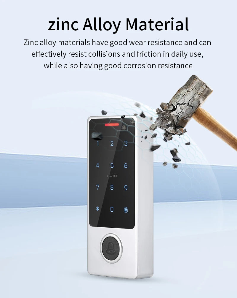 WIFI Support Tuya App Fingerprint Access Controller Keypad Metal Waterproof RFID Card Standalone Door Access Control System