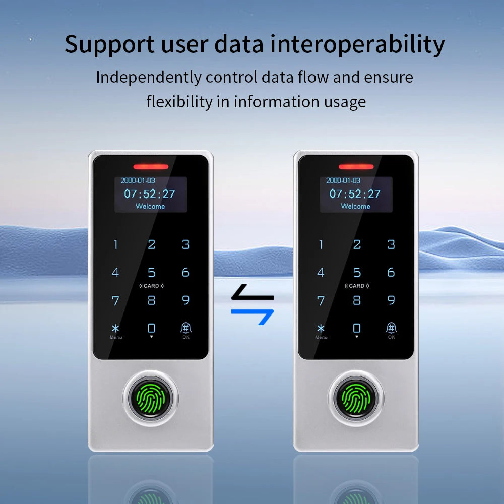 WIFI Support Tuya App Fingerprint Access Controller Keypad Metal Waterproof RFID Card Standalone Door Access Control System