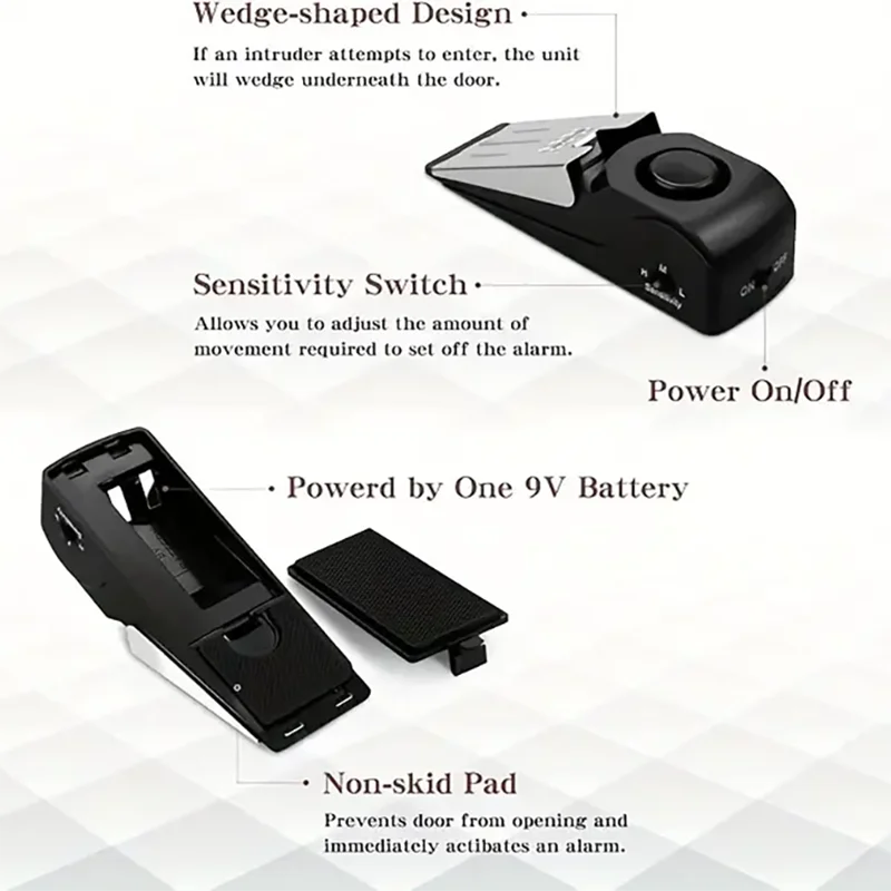 Secure Your Home or Apartment Anywhere with This Portable Door Stop Alarm!